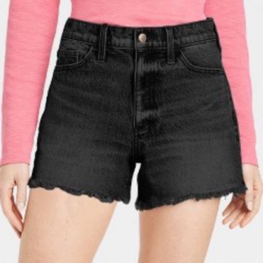 Women's High-Rise Vintage Midi Jean
Shorts Universal Thread Black Wash 00/24NWOT